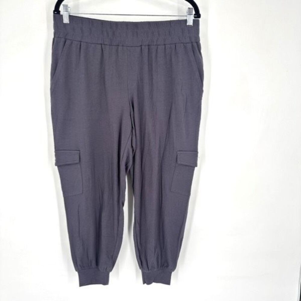 AnyBody Charcoal Gray Cargo Jogger Pants